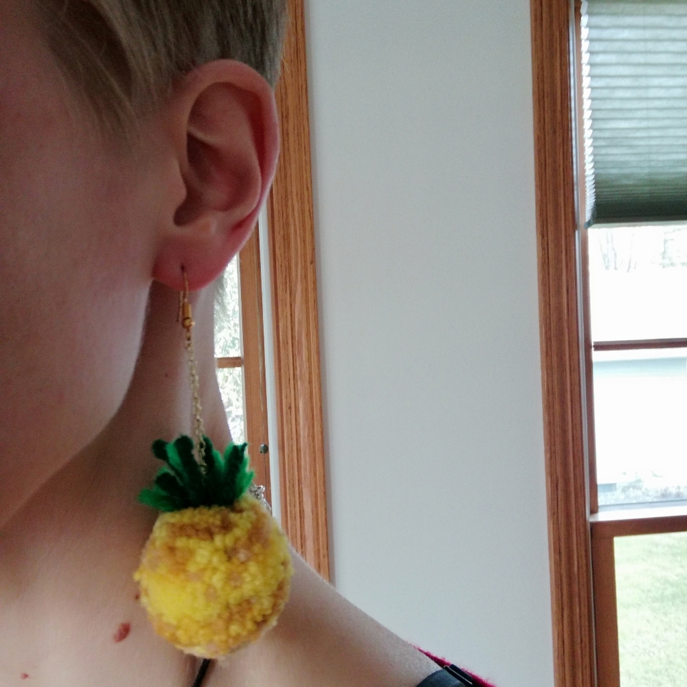 Handmade pineapple earrings